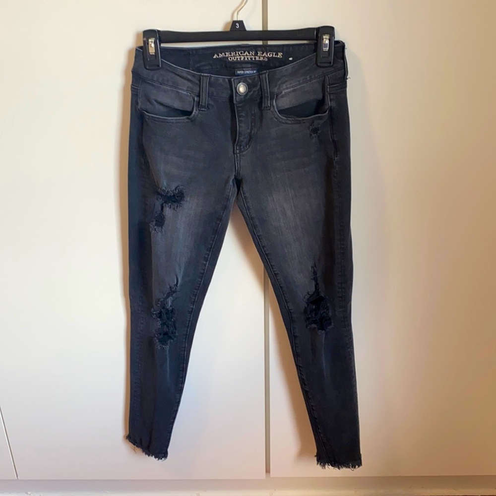 Black American Eagle Skinny Jeans